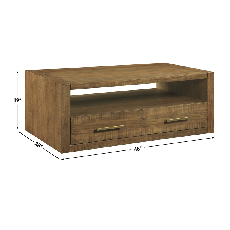 Steve Silver Garland 3-Piece Coffee & End Table Set Wood Top in Brown