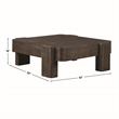 Steve Silver Salina Espresso Square Coffee Table in Brown