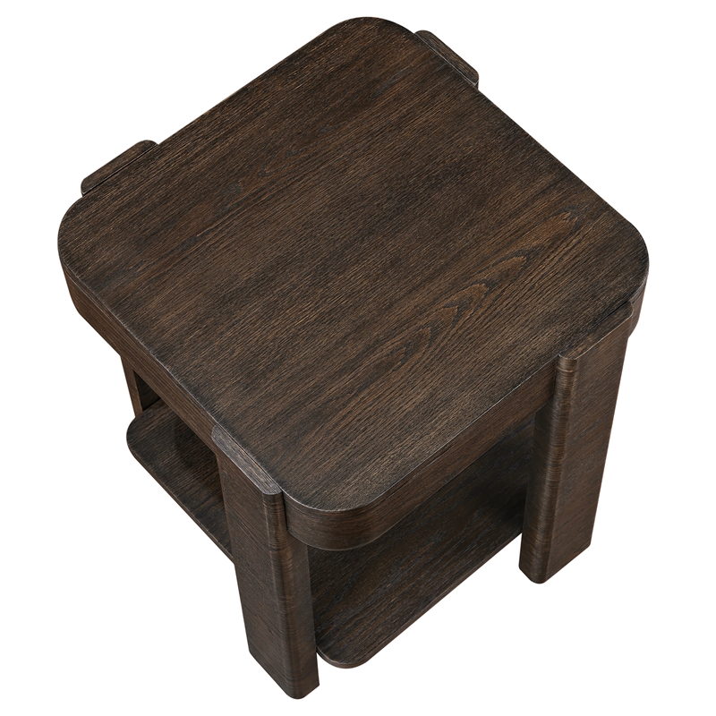 Steve Silver Salina Espresso Square End Table in Brown