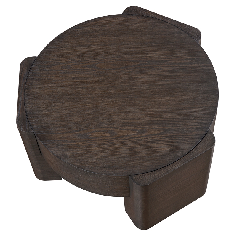 Steve Silver Salina Espresso Round Coffee Table in Brown