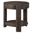 Steve Silver Salina Espresso Round End Table in Brown