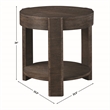 Steve Silver Salina Espresso Round End Table in Brown