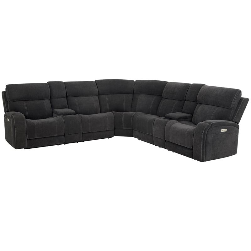 Steve Silver Seattle 3pc Sectional Sofa in Gray