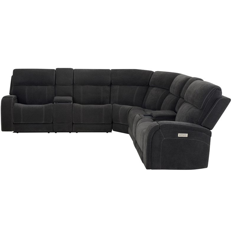 Steve Silver Seattle 3pc Sectional Sofa in Gray