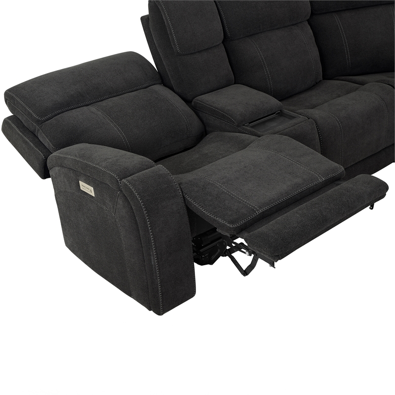 Steve Silver Seattle 3pc Sectional Sofa in Gray