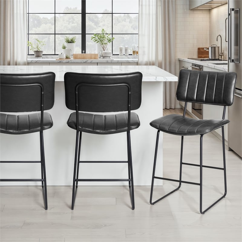 Steve Silver Tribeca Black Counter Stool