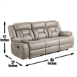 Steve Silver Tyson 3pc Sofa Set in Brown