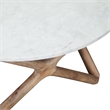 Steve Silver Wyman Banswara White Marble Top Cocktail Table