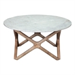 Steve Silver Wyman Banswara White Marble Top Cocktail Table