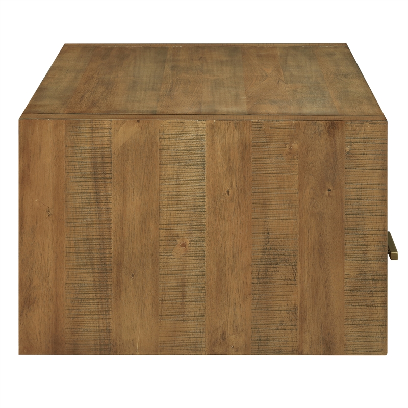 Steve Silver Garland Wood Top Cocktail Table in Brown