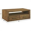 Steve Silver Garland Wood Top Cocktail Table in Brown