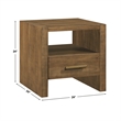 Steve Silver Garland Wood Top End Table in Brown