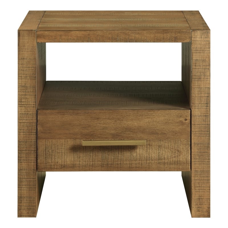 Steve Silver Garland Wood Top End Table in Brown