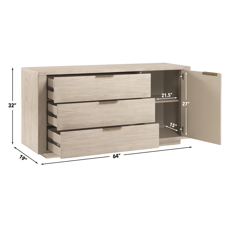 Steve Silver Garland Server in Tan/Sand