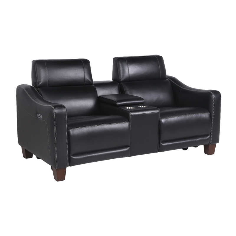 Steve Silver Giorno 3pc Power Reciling Sofa in Black