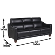 Steve Silver Giorno 3pc Power Reciling Sofa in Black