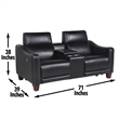 Steve Silver Giorno 3pc Power Reciling Sofa in Black