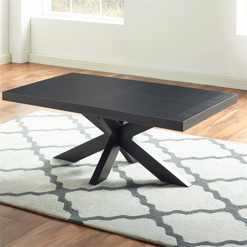 Steve Silver Harris 3 Piece Coffee End Table Set in Black