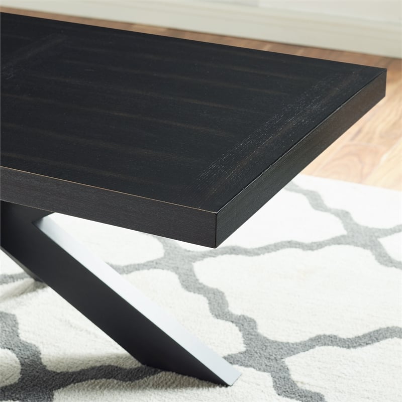 Steve Silver Harris 3 Piece Coffee End Table Set in Black