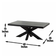Steve Silver Harris 3 Piece Coffee End Table Set in Black