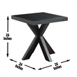 Steve Silver Harris 3 Piece Coffee End Table Set in Black