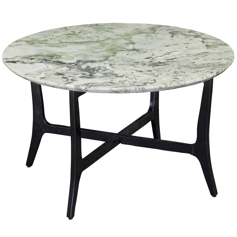 Steve Silver Hoxley Green Onyx Top Round Cocktail Table