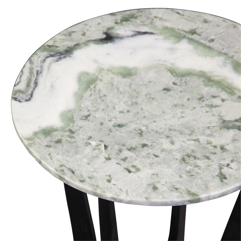 Steve Silver Hoxley Green Onyx Top Round End Table