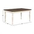 Steve Silver Joanna Kids Dining Table in White