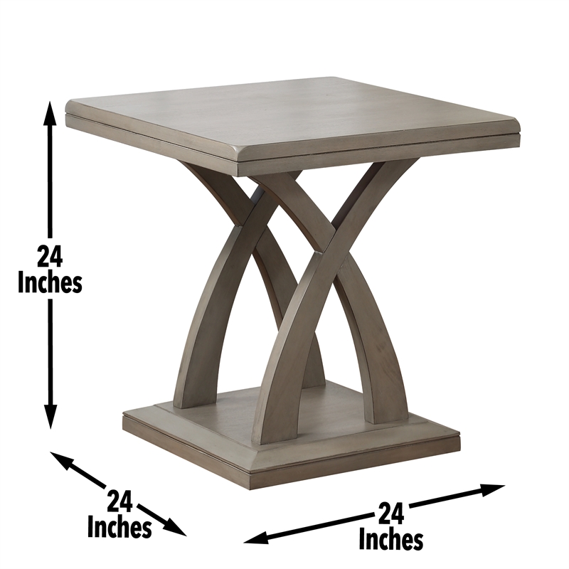 Steve Silver Jocelyn End & Coffee Table in Grey