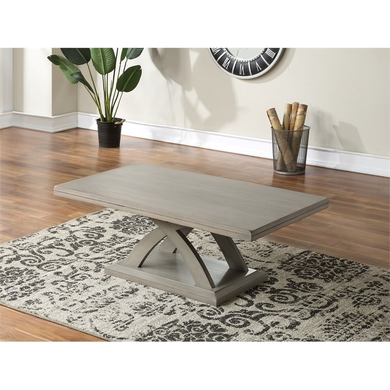 Steve Silver Jocelyn End & Coffee Table in Grey