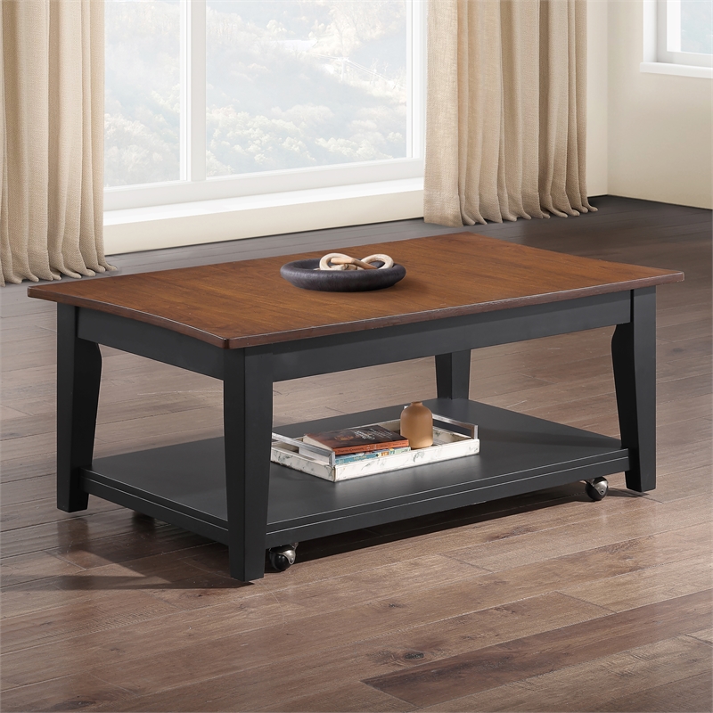 Steve Silver Joplin Lift Top Coffee Table in Brown