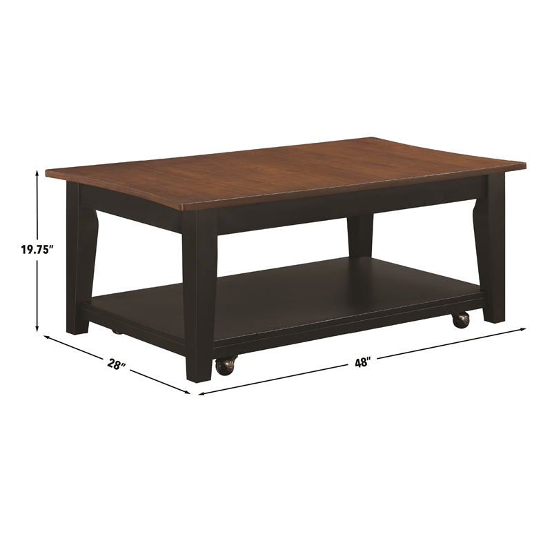 Steve Silver Joplin Lift Top Coffee Table in Brown