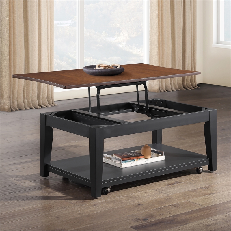 Steve Silver Joplin Lift Top Coffee Table in Brown