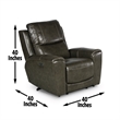 Steve Silver Laurel 3pc Power Reclining Sofa Set in Grey