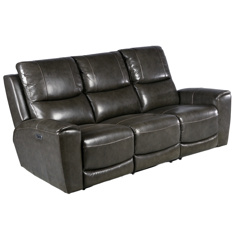 Steve Silver Laurel 3pc Power Reclining Sofa Set in Grey