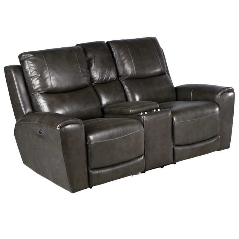 Steve Silver Laurel 3pc Power Reclining Sofa Set in Grey