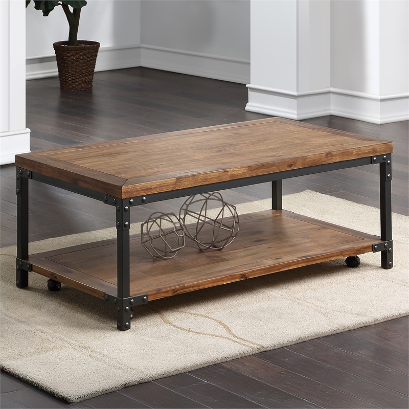 Steve Silver Lantana 3pc Coffee Table Set in Brown