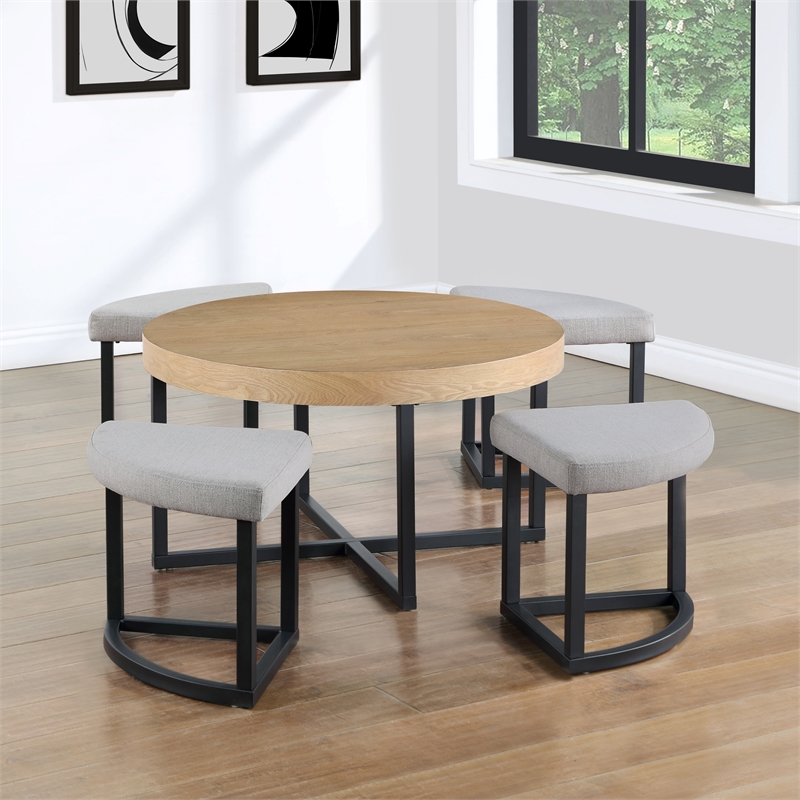 Steve Silver Magnolia Nesting Table in Black