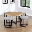 Steve Silver Magnolia Nesting Table in Black