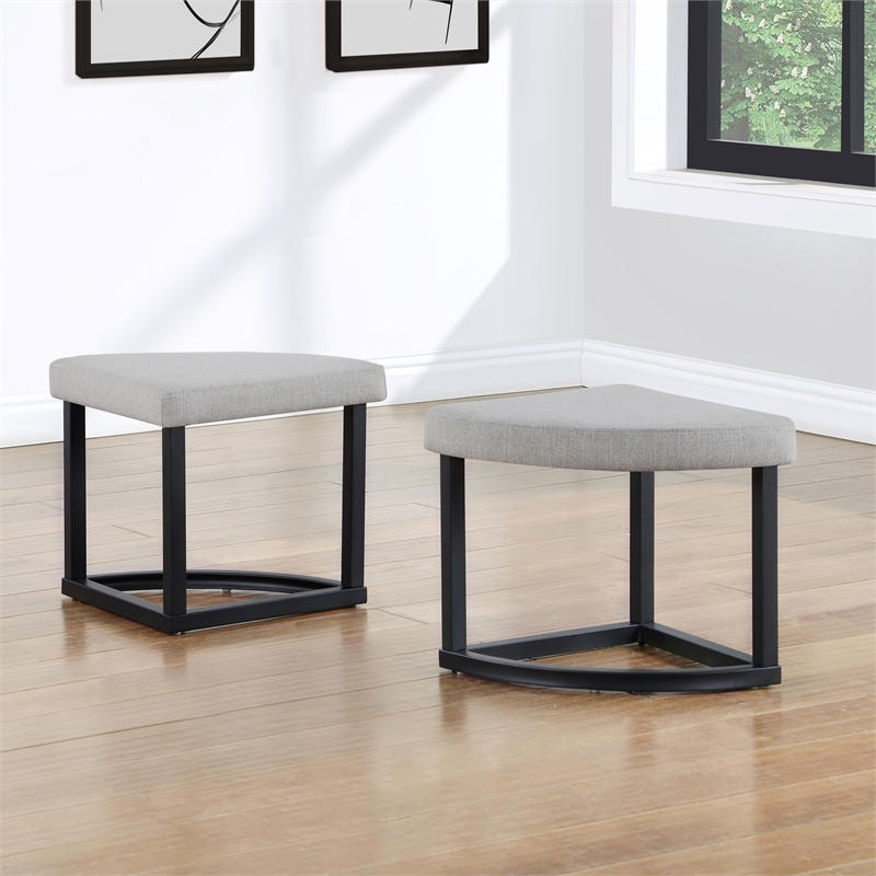 Steve Silver Magnolia Nesting Table in Black