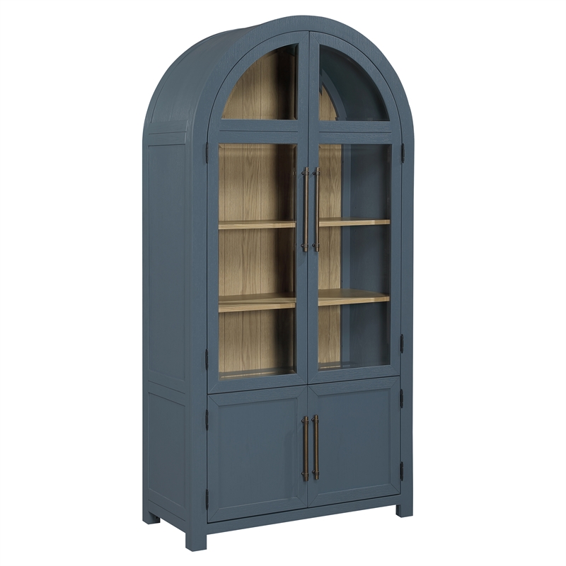Steve Silver Magnolia Curio in Blue