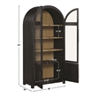 Steve Silver Magnolia Curio in Black