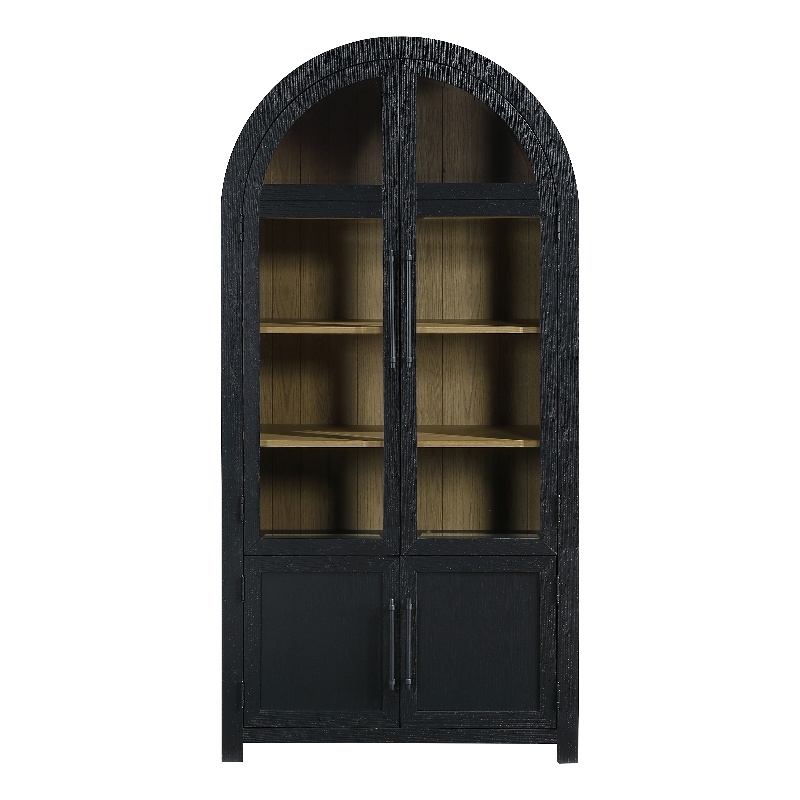 Steve Silver Magnolia Curio in Black