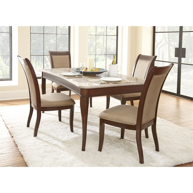 Steve Silver Marseille 5pc Dining Set in Brown