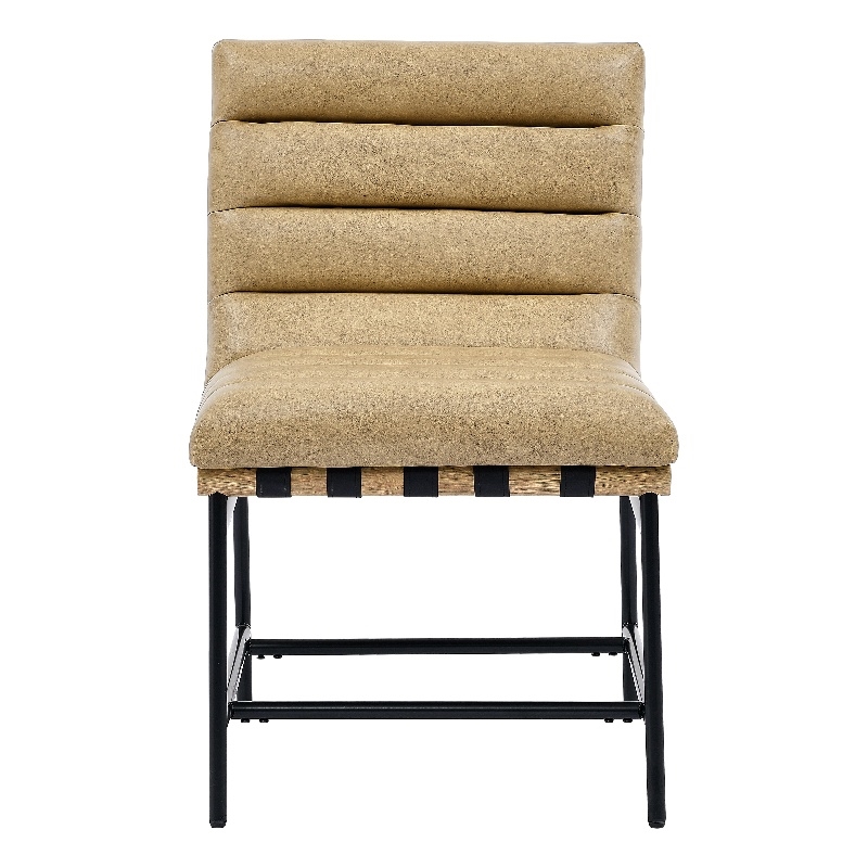 Steve Silver Nicco Vegan Leather Side Chair in Sand