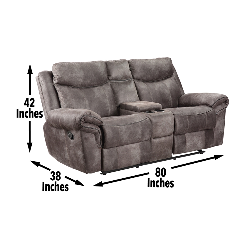 Steve Silver Nashville 3pc Sofa Set in Gray