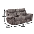 Steve Silver Nashville 3pc Sofa Set in Gray