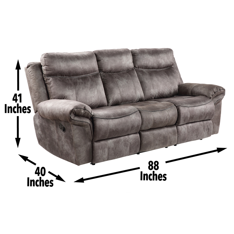 Steve Silver Nashville 3pc Sofa Set in Gray