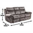 Steve Silver Nashville 3pc Sofa Set in Gray