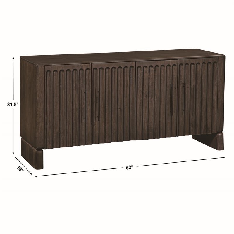 Steve Silver Norvell 4-Door Sideboard in Brown